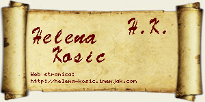 Helena Kosić vizit kartica